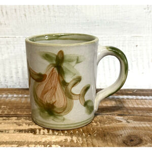 Vintage Louisville Stoneware Hand-Painted Pear Mug 4"